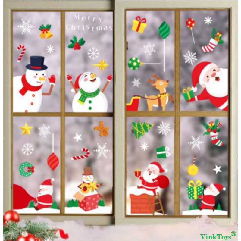 Kerst raamstickers - Set 1
